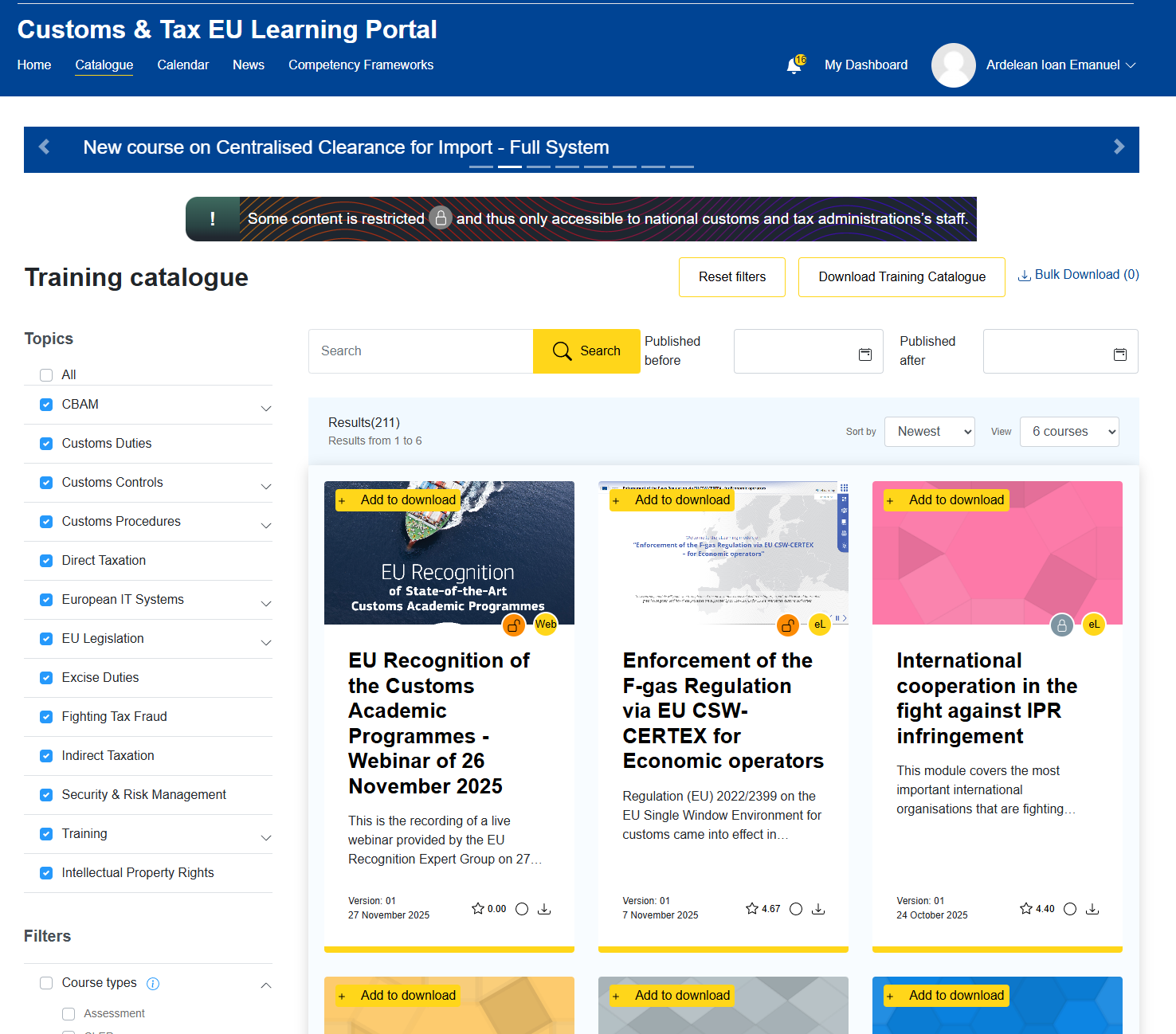 EU Customs & Taxation Learning Portal